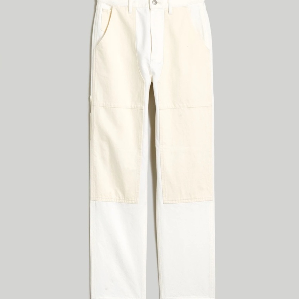 Madewell Women's Straight Leg Jeans - Cream and White